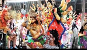 চট্টগ্রামের রাউজানে দ্বিতীয় সর্বোচ্চ পূজামণ্ডপে উৎসবমুখর পরিবেশে দুর্গাপূজা শুরু